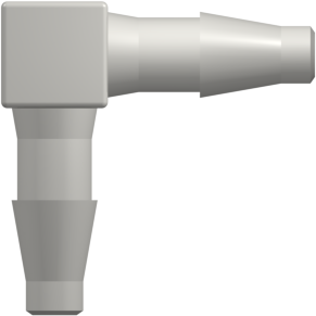 Tube to Tube Fitting Elbow Tube Fitting with Classic Series Barbs, 3/16 (4.8 mm) ID Tubing, White Nylon