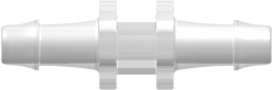 Tube to Tube Fitting Straight Through Tube Fitting with 500 Series Barbs, 1/8 (3.2 mm) ID Tubing, Animal-free Natural Polypropylene