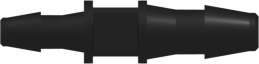 Tube to Tube Fitting Straight Through Reduction Tube Fitting with Barbs, 1/8 (3.2 mm) and 3/32 (2.4 mm) ID Tubing, Black Nylon