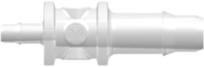 Tube to Tube Fitting Straight Through Reduction Tube Fitting with Barbs, 1/8 (3.2 mm) and 1/16 (1.6 mm) ID Tubing, Animal-Free Natural Polypropylene