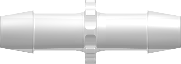 Tube to Tube Fitting Straight Through Tube Fitting with Barbs, 3/8 (9.5 mm) ID Tubing, Animal-Free Natural Polypropylene