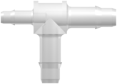 Tube to Tube Fitting Tee Reduction Tube Fitting with Barbs, 3/32 (2.4 mm) and 1/16 (1.6 mm) ID Tubing, Animal-Free Natural Polypropylene