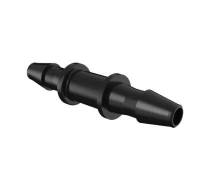 Straight Coupler 1/8 ID in Black Nylon