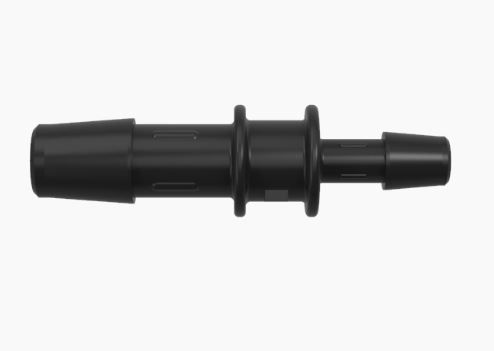 Reduction Coupler 5/16 ID x 3/16 ID in Black Nylon