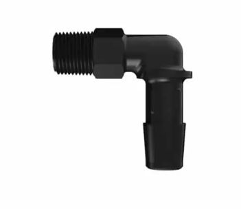 Black Nylon L 1/8BSPT x 3/8ID