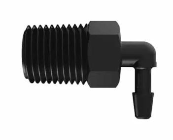 Black Nylon Elbow 1/4 NPT x 5/32ID