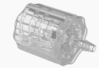 Stationary Male Luer Lock 1/16 Barb in Non Animal Derived Polypropylene-Natural