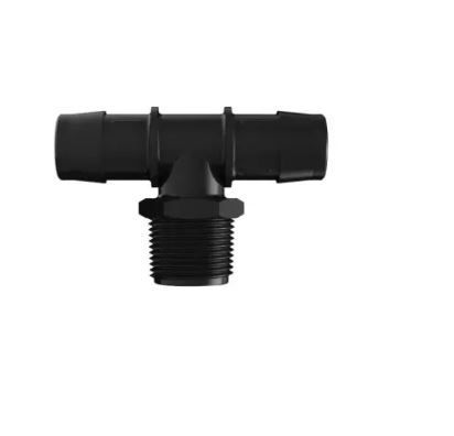 Black Nylon Tee 1 NPT x 1 Barb