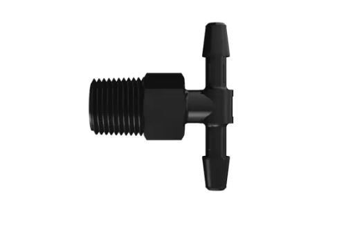 Tee w/ 1/8 NPT Thread x 5/32 Barb (BN)
