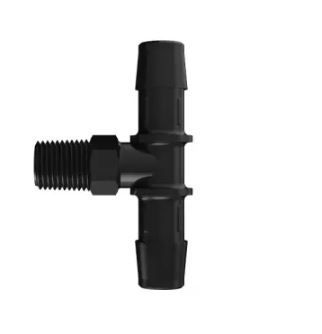 Black Nylon Tee 1/4BSPT x 1/2 Barb