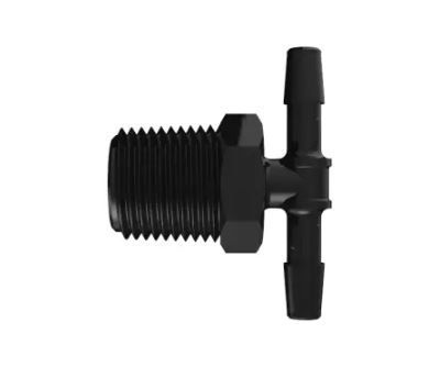 Black Nylon Tee 1/2 NPT-1/4 Barb