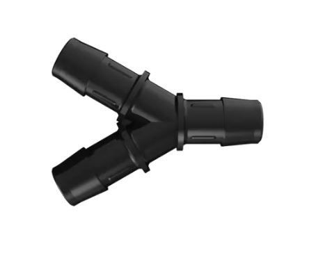 Wye 5/8 Barb in Black Nylon