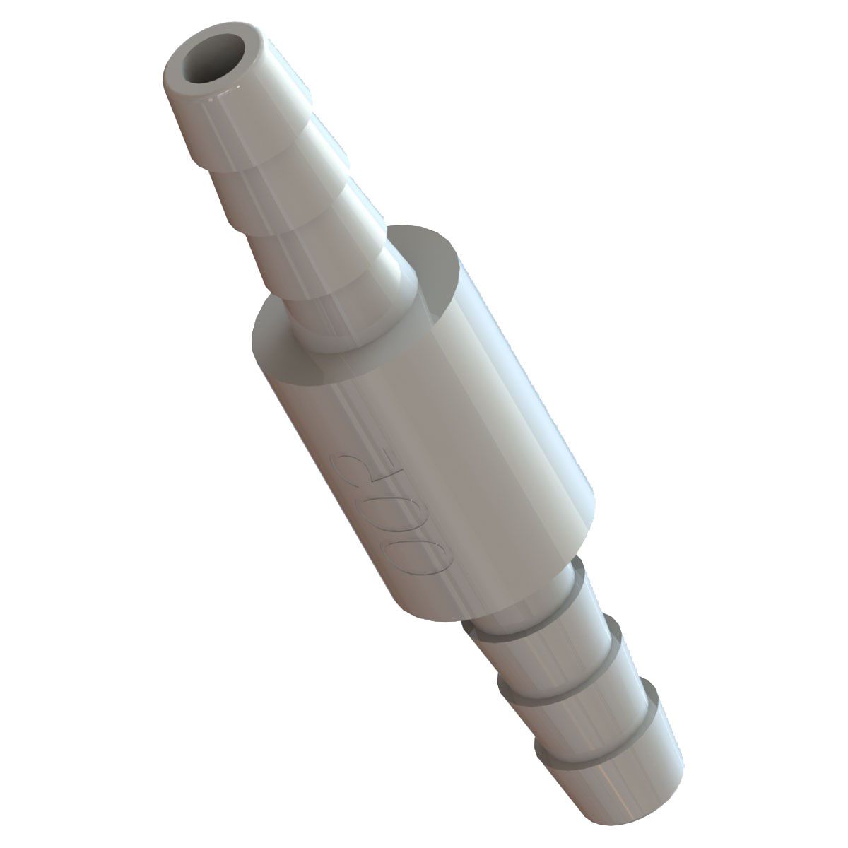 In-Line Miniature Disposable Filter - 5 Micron Dutch Weave Stainless Steel Screen - 1/8 (3.2mm) Barbed Ports - Polycarbonate