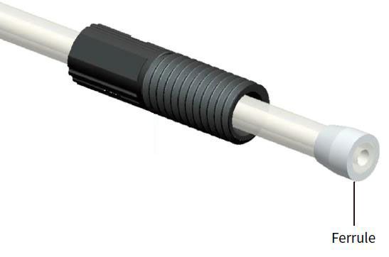 Compact-Flangeless Fitting 1/4-28UNF - 2,0 - 3,2mm OD - PPS