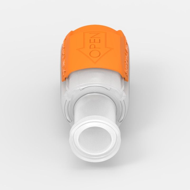 Sanitary Flange Quick Coupling Large (3), male, valved, Natural Kynar (NK7) - Viton, Spring: 302 Stainless Steel