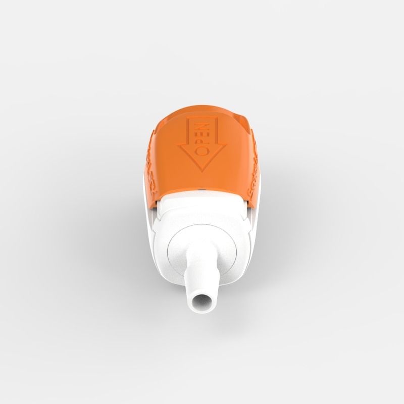 Barbed Quick Coupling Medium (1), male, open flow, 1/4, Acetal (AC) - Buna-N, Spring: Non-Metallic