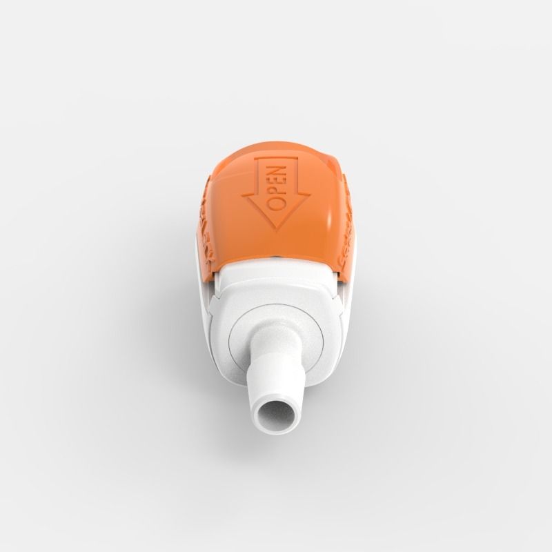 Barbed Quick Coupling Medium (2), male, open flow, 5/16, Acetal (AC) - Buna-N, Spring: Non-Metallic