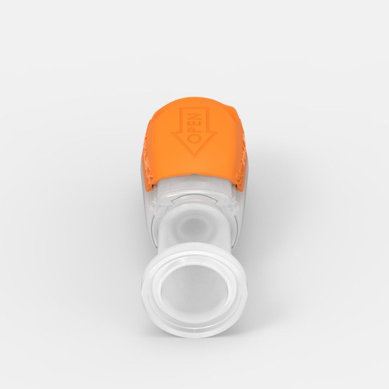 Sanitary Flange Quick Coupling Medium (3), male, valved, Natural Kynar (NK7) - Viton, Spring: 302 Stainless Steel