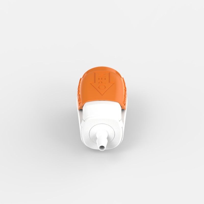 Barbed Quick Coupling Small (1), male, open flow, 1/8, Acetal (AC) - Buna-N, Spring: Non-Metallic