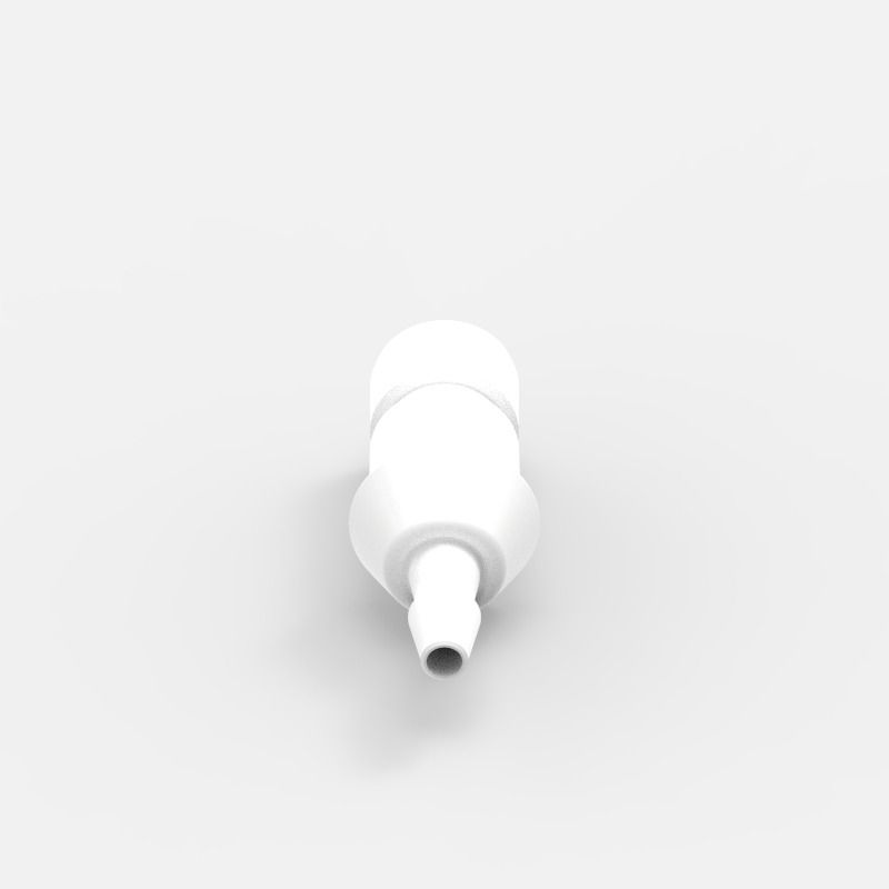 Barbed Quick Coupling Small (2), female, open flow, 3/16, Acetal (AC)