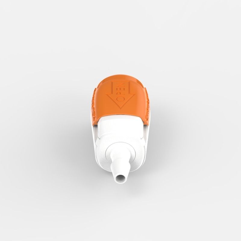 Barbed Quick Coupling Small (2), male, open flow, 3/16, Acetal (AC) - Buna-N, Spring: Non-Metallic