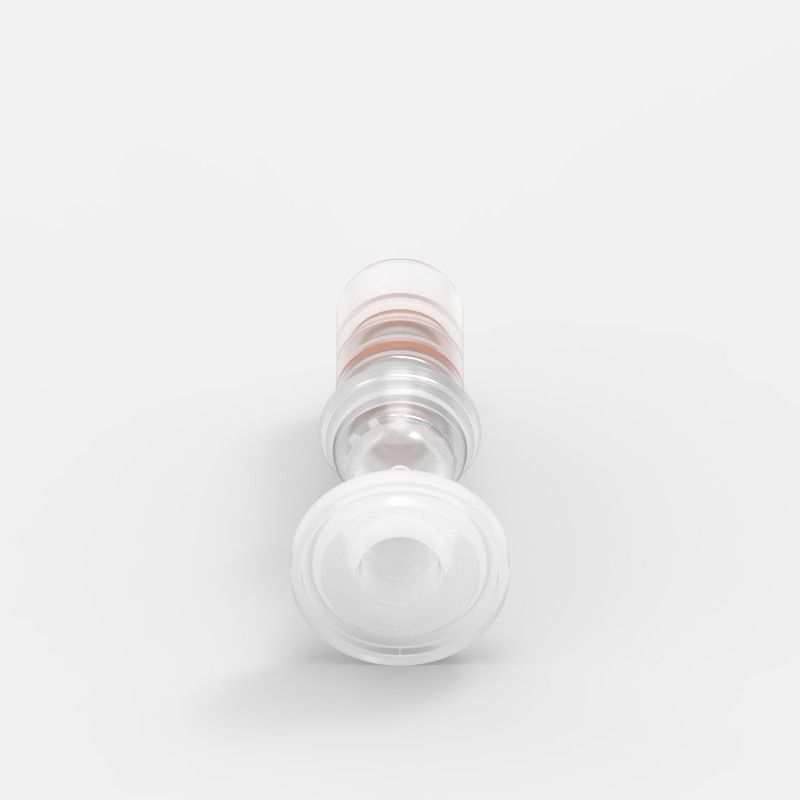 Sanitary Flange Quick Coupling Small (2), female, valved, 3/4, Natural Kynar (NK7) - Buna-N, Spring: Non-Metallic