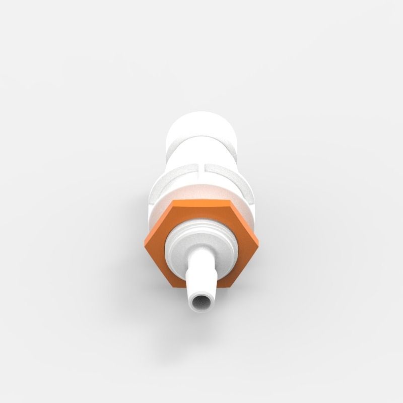 Panel Mount Quick Coupling Medium (1), female, valved, Acetal (AC) - Buna-N, Spring: Non-Metallic