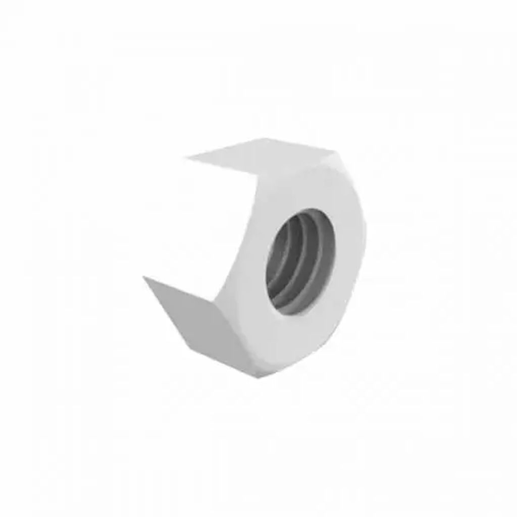 Hex Nut 10-32 UNF Thread, Natural Nylon