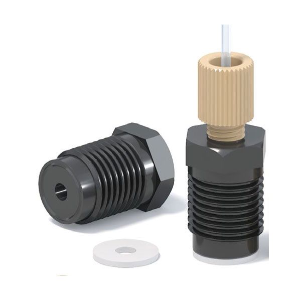  PEEK reducing adapter 1/2-20UNF to 5/16-24UNF - 2-pcs. set