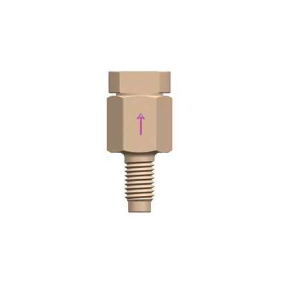 High Pressure PEEK Outlet-Check-Valve with Ruby Ball & Sapphire Seat - 1/4-28UNF - 1.5mm