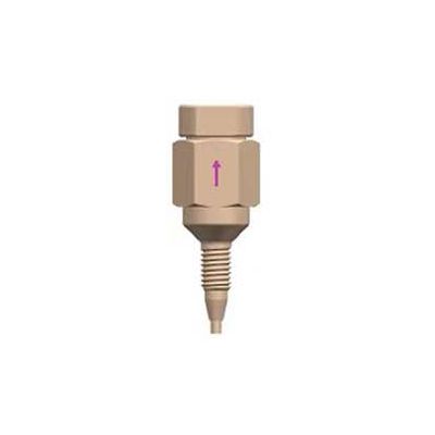 High Pressure PEEK Outlet-Check-Valve with Spring - 1/4-28UNF to 10-32UNF - 0.5mm