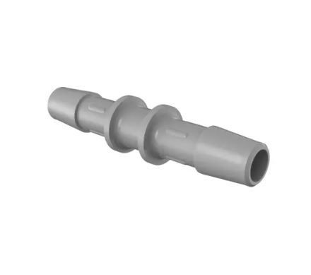 B-EC-100010-PVDF Straight Coupler 5/16 ID in Gray Kynar