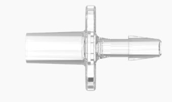 Male Slip Luer 3/32 Barb in CrystalVu - Cleanroom Manufactured