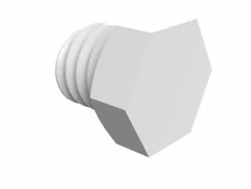 Plug 10-32 UNF Thread Natural Nylon