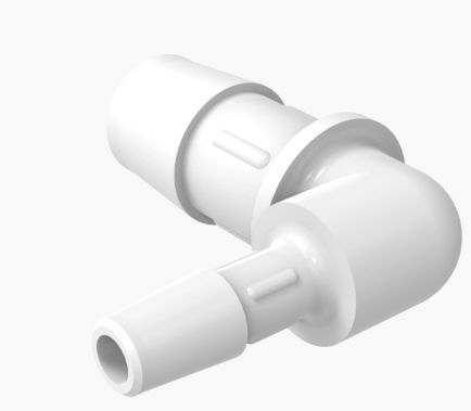 B-ER-100007-WP Reduction Elbow 1/2 x 1/4 in White Polypropylene