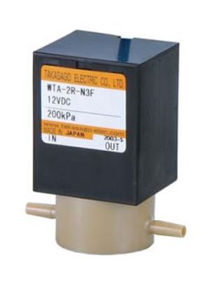 2-way solenoid valve with separating diaphragm, nominal width 2.0mm, closed when de-energized