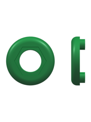 Other Fitting Color Coded Lock Ring (For use with FTLLB or FTLB panel mount fittings), Green Nylon