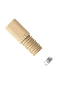 Ultra Mini PEEK Flanged Fitting - two-piece set - 6-40 UNF