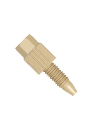 PEEK Fingertight Fitting Knurl-Hex Head one-piece - 10-32 UNF conical