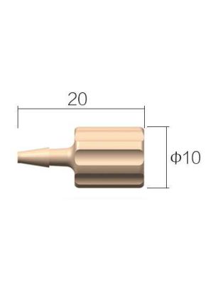 PEEK female threaded fitting 1/4-28UNF - 1/16