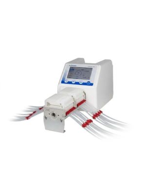 Multichannel laboratory peristaltic pump with up to 24 channels and 10 rollers | 5″ color touchscreen
