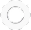 Other Fitting 1/4-28 UNF Panel Mount Lock Nut (For use with FTLLB or FTLB panel mount fittings), Natural Kynar PVDF
