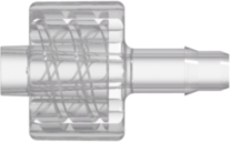 Male Luer Fitting Male Luer Integral Lock Ring to Barb, 1/8 (3.2 mm) ID Tubing, Natural Kynar PVDF