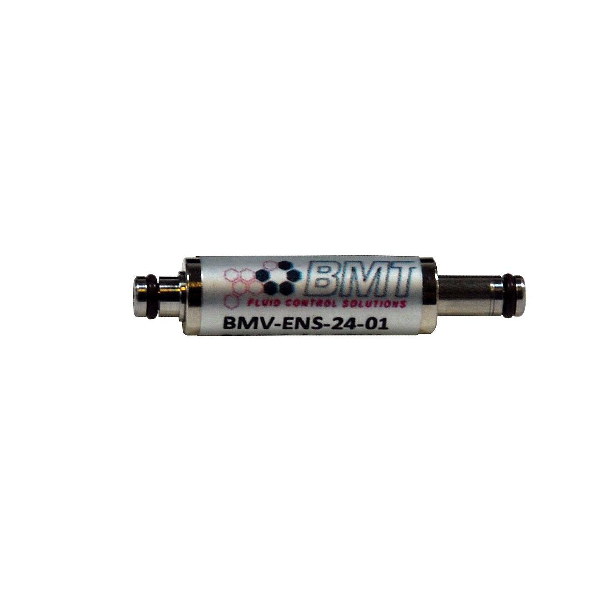 7.5mm Axial inline microvalve, stainless steel, Viton, O-ring