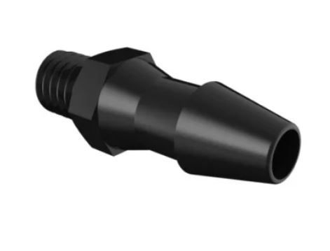 Adapter 10-32 UNF Thread x 5/32 Barb Black Nylon