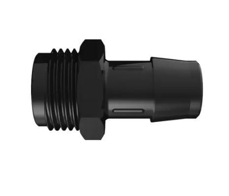 Garden Hose Adapter 3/4 GH x 3/4 ID in Black Nylon