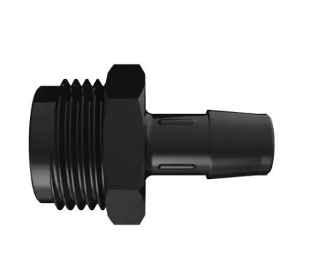 Garden Hose Adapter 3/4 GH x 1/2 ID in Black Nylon