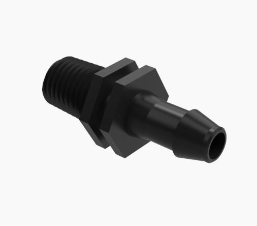 Adapter w/ 1/16-27 NPT Thread x 3/16 Barb (BN)