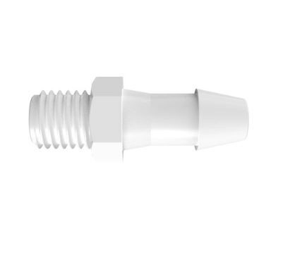 Adapter 1/4-28 UNF Thread x 3/16 Barb Acetal