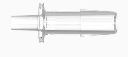 Male Slip Luer 1/4 ID in CrystalVu